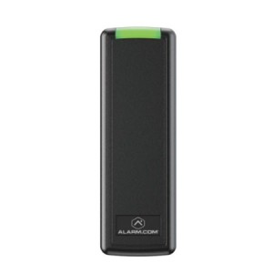 O Alarm.com ADC-AC-ET10, disponível na Safe1Networks, é um leitor mullion multifrequência que suporta credenciais HF, Proximidade (Prox) e Mobile
